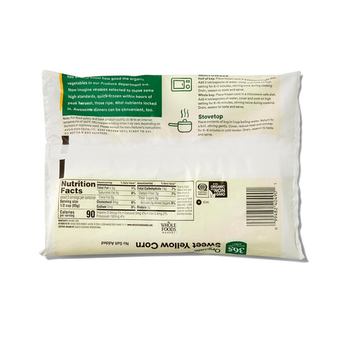 365 by Whole Foods Market 16 OZ Organic Sweet Yellow Corn