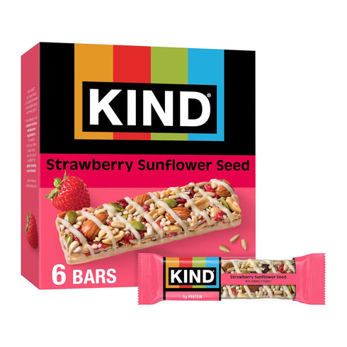 KIND Healthy Snacks Bars, Strawberry Sunflower Seed, Gluten Free, High Fiber Snacks,