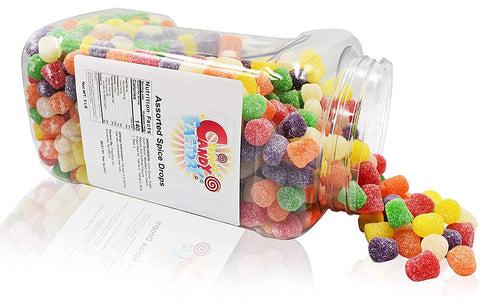 5 Lbs Sarahs Candy Factory Assorted Spice Drops in Jar