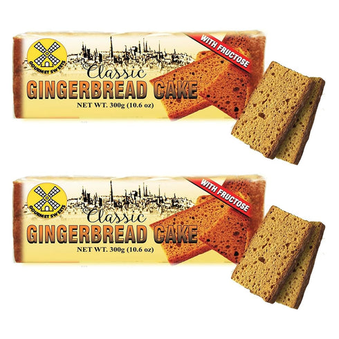Gourmet Sweets Classic Gingerbread Cake with Fructose - Traditional Gingerbread Treats with Soft Texture