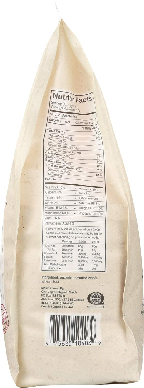 80oz One Degree Organic Foods Organic Sprouted Whole Wheat Flour
