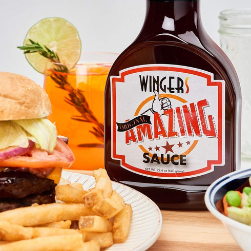 22.6 oz), (1 Pack) WINGERS Amazing Sauce (Original, Sweet & Spicy Wing Sauce, Mild Heat Grilling and Dipping Sauce