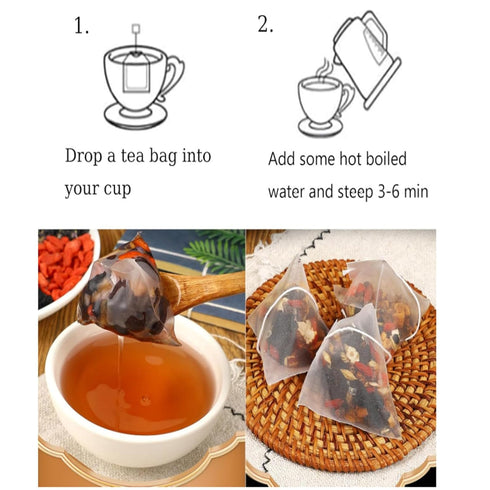 WUEOCU 30bags (30bags) Turmeric Kidney Tea Formula Ginseng Eight Treasures, Turmeric Kidney Tea Formula, Nnatural