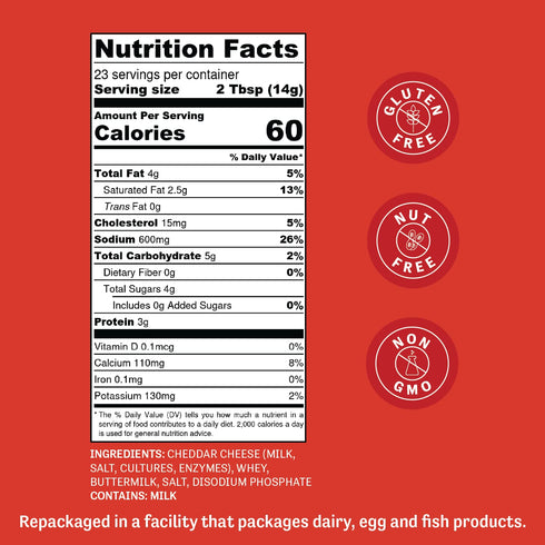 Judee’s White Cheddar Cheese Powder, 11.25oz, 100% Non-GMO, Gluten-Free & Nut-Free