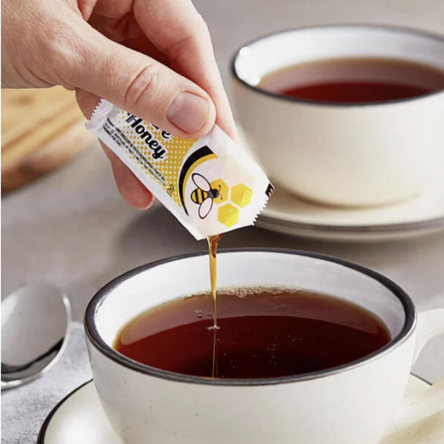 Vallary Pack 40 Packets Packet Honey Lovers Gift Individual of Pure Honey Perfect for Tea, Coffee, Travel