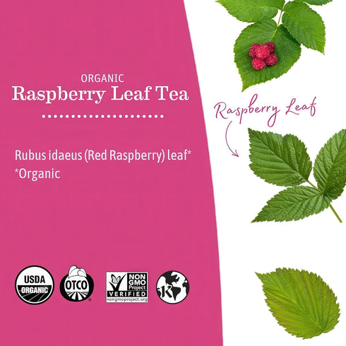 Earth Mama 32 Organic Red Raspberry Leaf Tea | Labor Prep & Menstrual Support Herbal Tea, Pregnancy & Postpartum Care