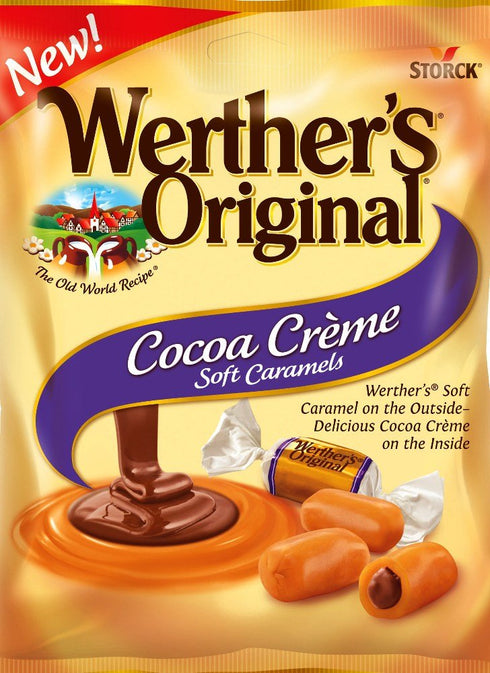 Werther's Original 2.22 Oz (Pack 6) New Cocoa Creme Soft Caramels