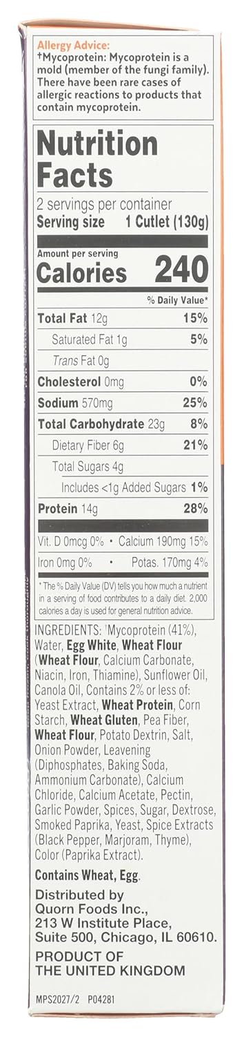 Quorn 9.2 OZ Meatless Homestyle Fried ChiQin Cutlets