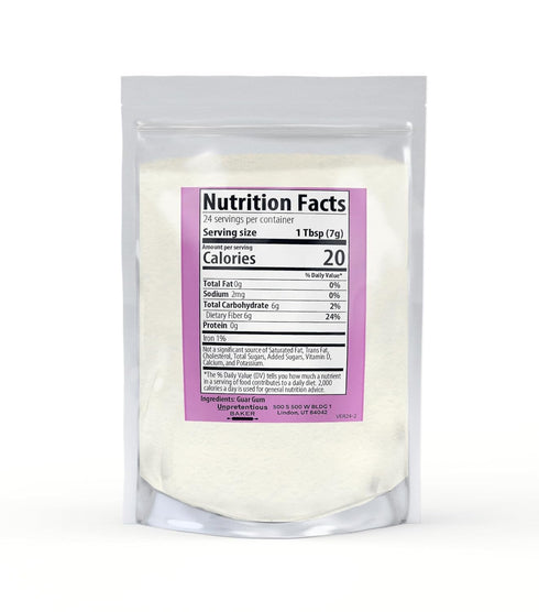 Unpretentious Guar Gum, 6 oz, Gluten-Free Baking Thickener & Binder, Resealable Bag