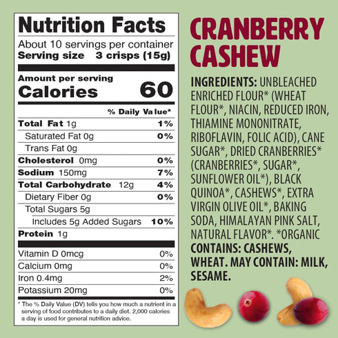 5.3 Kii Naturals Organic Artisan Crisps, Healthy Snack Crackers for Cheese & Charcuterie Boards; Non-GMO, USDA Organic