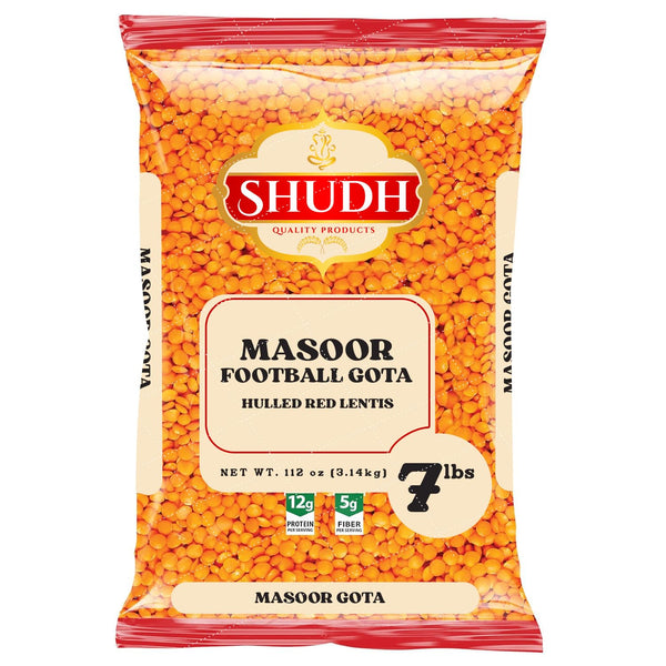 Shudh Masoor Malika, Football Lentil 7lbs ~ All Natural | Vegan |