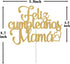 Ferastar Feliz Cumpleaños Mama Cake Topper, Best Mom Ever, Happy Mothers Day, Gold Glitter Birthday Decorations