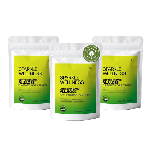 Sparkle Wellness Organic Allulose (3lbs Pack) | A plant-based sugar alternative with