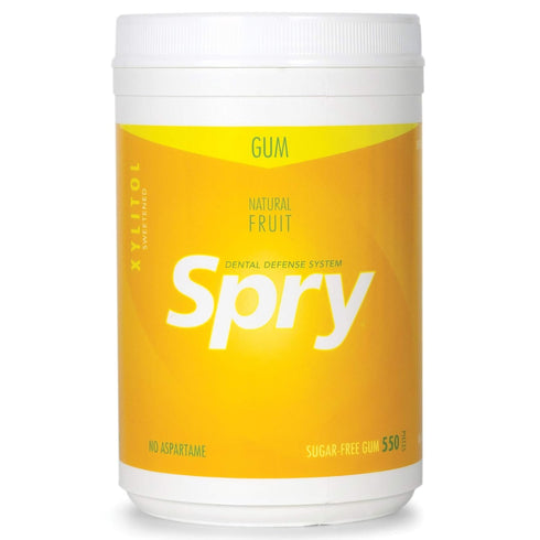 550 Count Pack 1) Spry Fresh Natural Xylitol Chewing Gum Dental Defense System - Aspartame-Free, Sugar-Free, Non-GMO