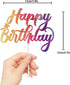 Tie Dye Happy Birthday Cake Topper for Tie Dye Party, Carnival Party Decoration Supplies for Boys Girls
