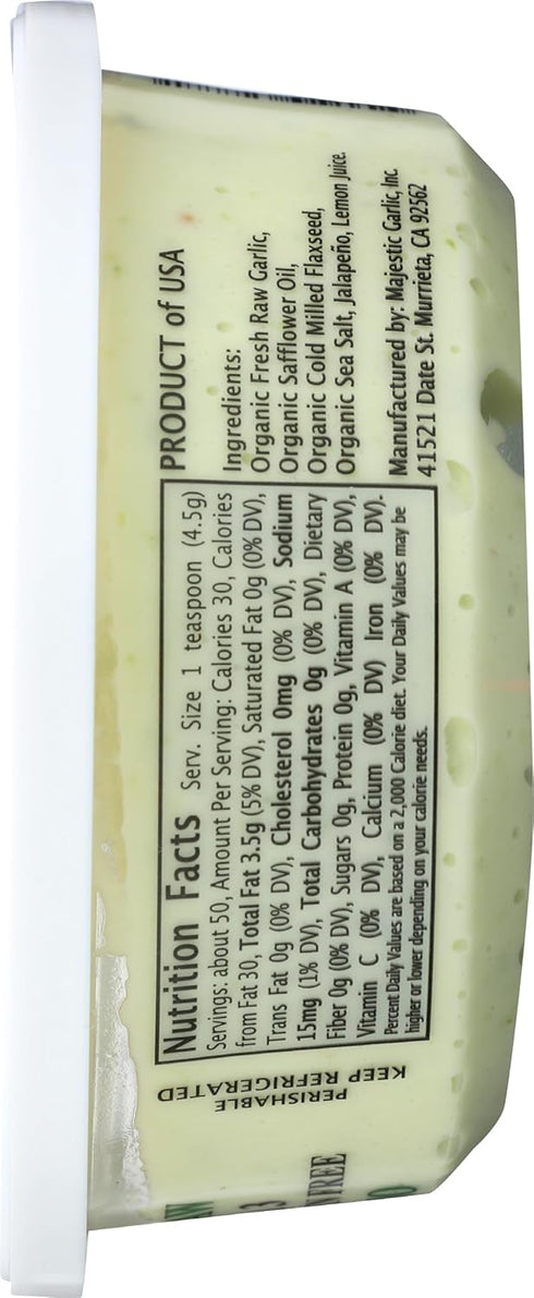 Majestic Garlic 8 OZ Jalapeno Garlic Dip