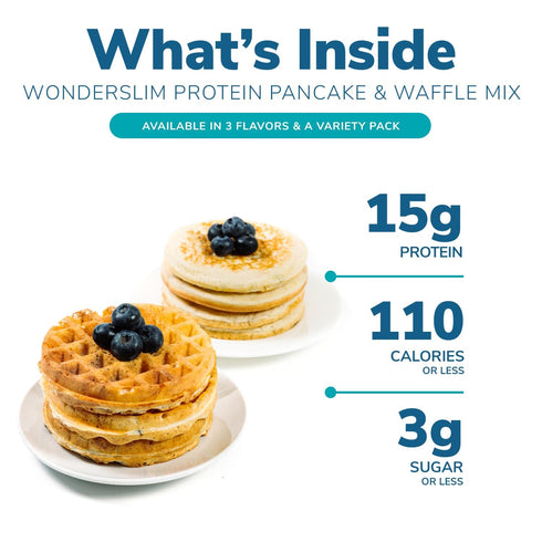 (7ct) Wonderslim Protein Pancake & Waffle Mix, Original, Low Sugar & Low Calorie