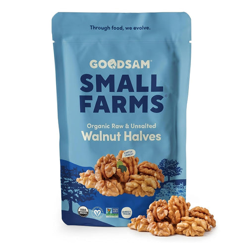 GoodSAM Small Farms - Organic Raw Walnut Halves & Pieces - 8oz
