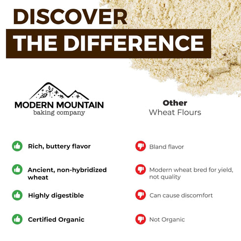 (3 lb) KAMUT Flour Whole Wheat Flour, Great for Whole Grain Bread and Baking, All-Natural, USDA Organic, OU Kosher