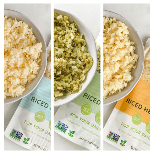 Pack (7oz, 6 Pack) POSHI Riced Vegetables Variety | Ready to Eat, All Natural, Non GMO, Low Calorie + Carb, Gluten