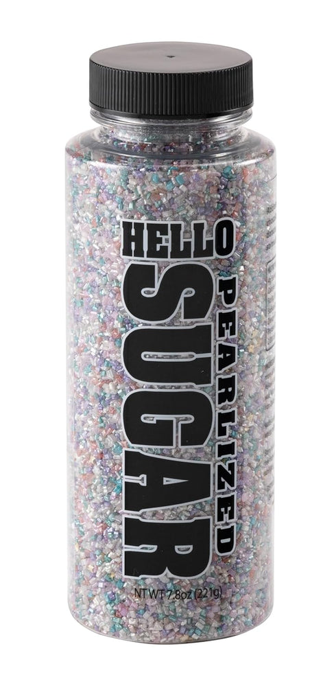 Sweet Evas HELLO SUGAR/SILVER RAINBOW -Pearlized Sparkling Sugar, Rimming Sugar For Coctails, Gluten-free, Egg