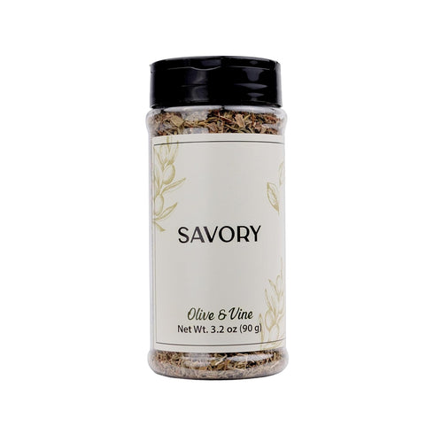 Olive & Vine Dried Savory, Traditional Herb for Meat, Vegetables, Legumes, Satureja