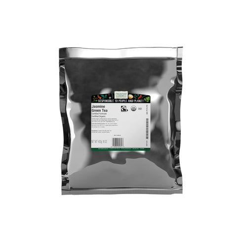 Frontier Co-op Organic Fairtrade Jasmine Green Tea, All Natural Loose Leaf Tea
