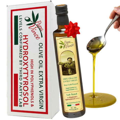 Papa Vince Hydroxytyrosol Lab-Verified Olive Oil - Drinking EVOO, Fresh Taste, High