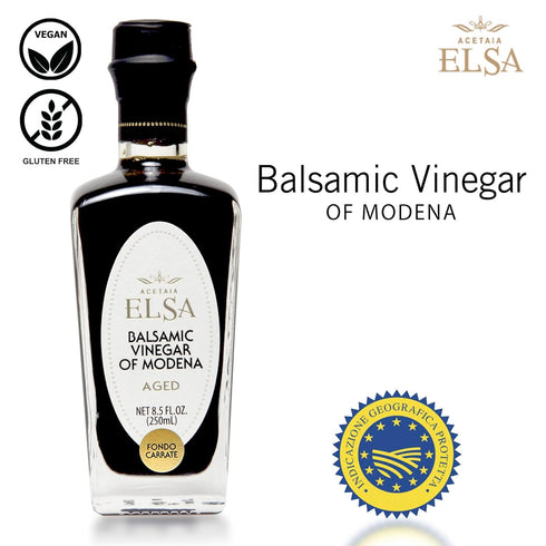 12 250ml (8.5oz) Elsa Aged Balsamic Vinegar of Modena, Vecchia Era, Aged Years