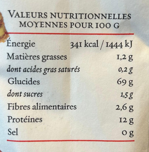 Foricher 1kg T45 100% Gruau Bagatelle Flour, Label Rouge - French Wheat, No Additives, French Imported*