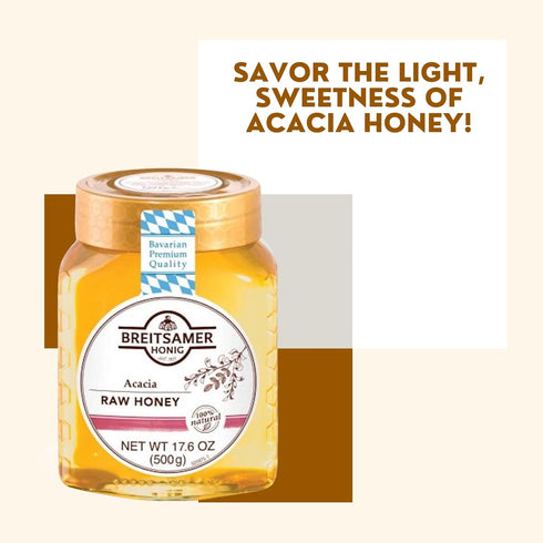 Breitsamer 17.6 oz (2 Pack) , Acacia Raw Honey