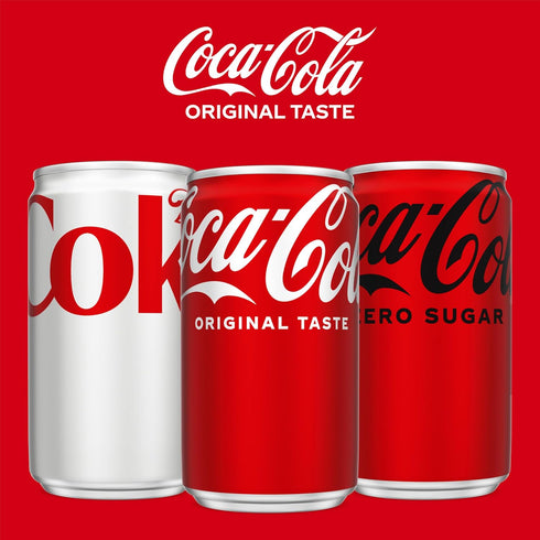 Pack 7.5 oz, 10 Pack Coca-Cola Soda Soft Drink Fridge Mini Cans, fl