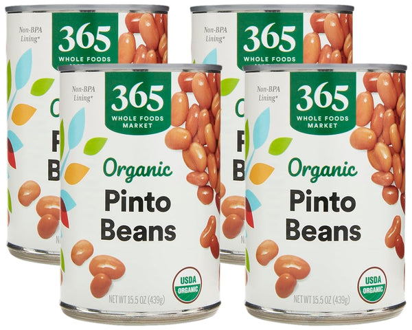 365 by Whole Foods Market, Organic Pinto Beans, 15.5 Ounce (Pack of