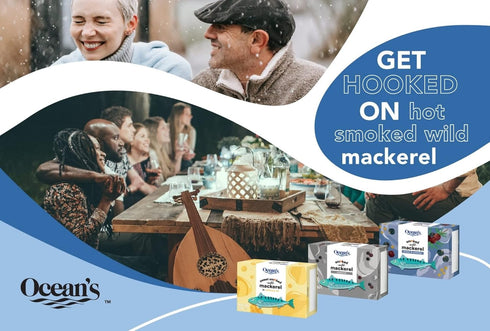3.88 oz 5 Pack Ocean's Sweet Smoked Wild Mackerel in Sunflower Oil | - | Fillets | Kosher |