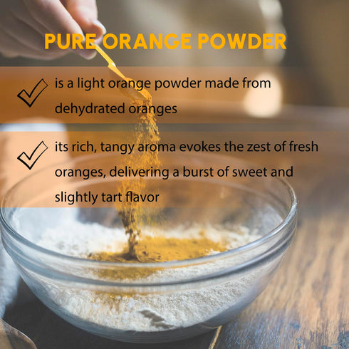 EVADY 8 oz, Orange Powder Natural Orange Juice Powder for Baking, Flavoring, Smoothies, Tea