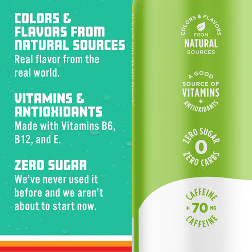 Vitamins,16 oz (Pack 12) Sparkling Ice Caffeine Citrus Twist Sparkling Water with Caffeine, Zero Sugar