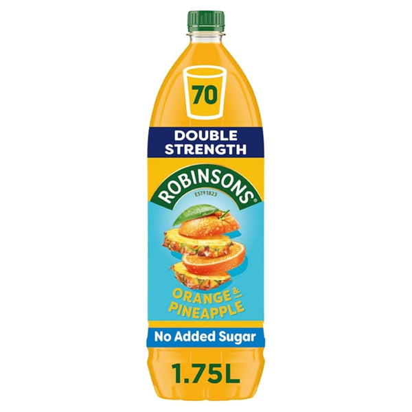 Robinsons Double Strength Orange & Pineapple Fruit Squash No Added Sugar 1750Ml