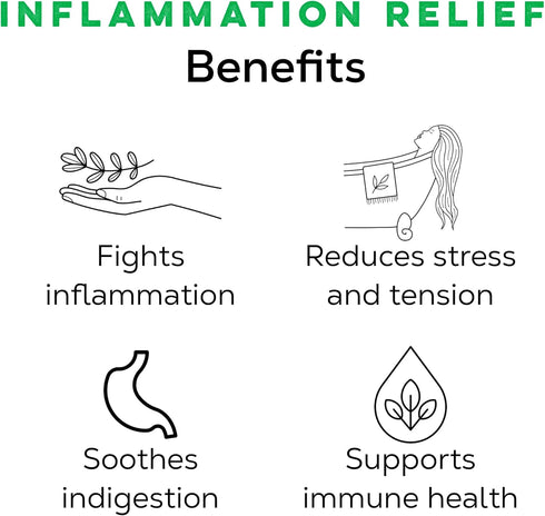 LOOSE LEAF Inflammation Inflammation Relief Herbal Tea, Soothing Caffeine Free Organic Tea Blend for Stress