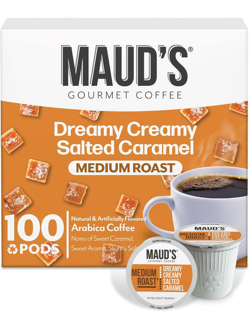 Maud's Salted Caramel Flavored Coffee Pods, 100 ct, Medium Roast Flavored Coffee