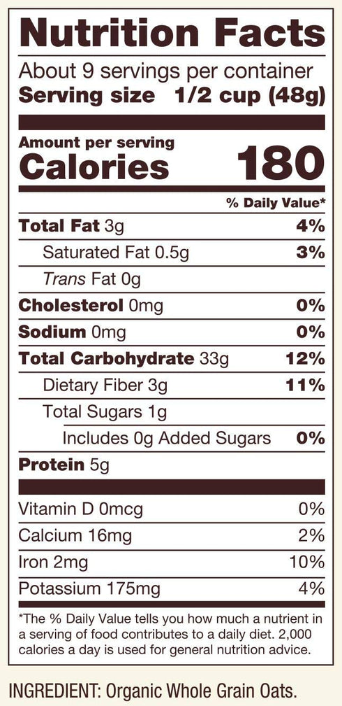 16oz (Pack 4) Bob's Red Mill Organic Old Fashioned Rolled Oats, of - Non GMO, Whole Grain, Vegan, Kosher