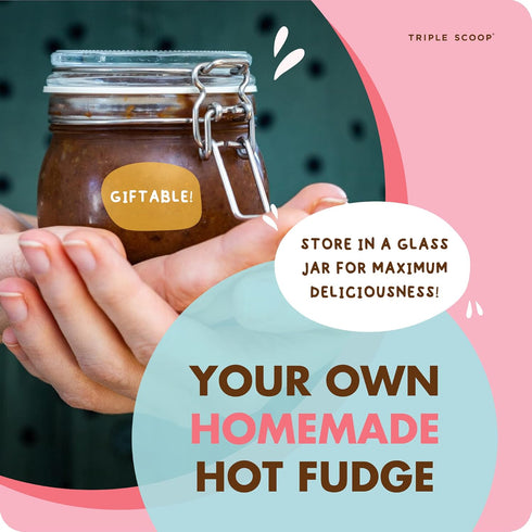 2-ingredient 14 oz. Premium Hot Fudge Sauce Kit. Make Your Own Decadent, Rich and Giftable Hot Fudge Sauce at Home.