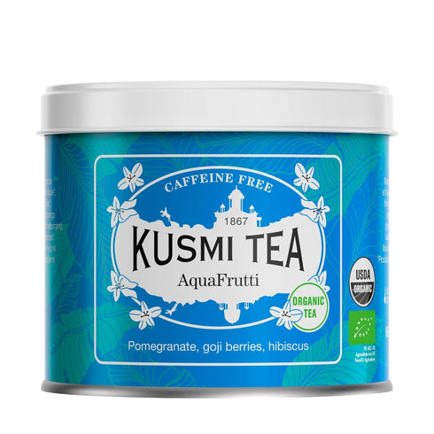 Kusmi Tea - AquaFrutti - Organic Blend of Hibiscus, Pomegranate, Apple, Blackcurrant & Goji Berries, Loose Leaf Tea
