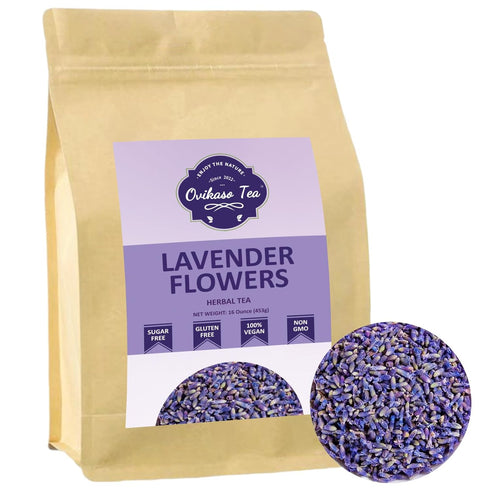 Ovikaso Tea , Lavender Tea, 16 Ounce (1 Lb), 100% Natural Food Grade, For