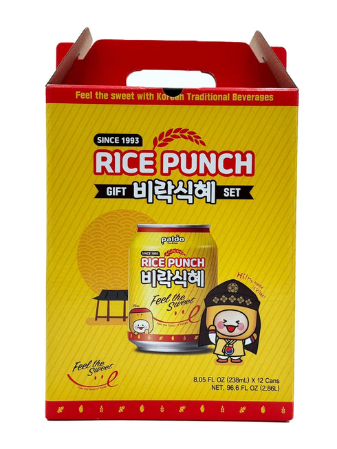 Pack 12 8.06 oz 12 Paldo Fun & Yum Vilac Shikhye Sweet Rice Punch Drink, of Cans, Korean Traditional Sikhye, Malty-Rice