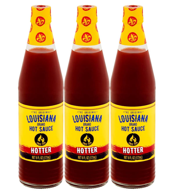"LOUISIANA" Brand Louisiana Brand Hot Sauce, Hotter Hot Sauce (6 Fl Oz (Pack of