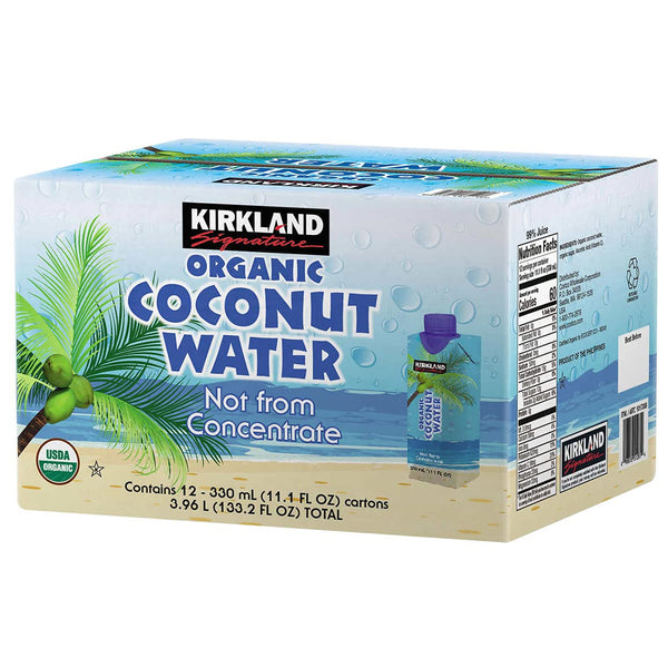 KIRKLAND Signature Organic Coconut Water 12 Count, 11.1 Ounce
