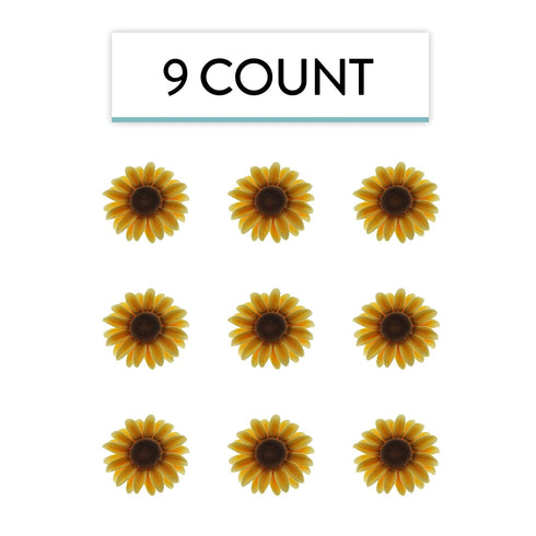 3 Count Global Sugar Art Sunflower Sugar Cake Flowers, by Chef Alan Tetreault