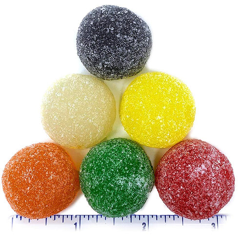 4 SweetGourmet Assorted Giant Gum Drops, Cherry, Orange, Lime, Lemon, Pineapple and Anise Flavors, Pound Bag, Soft