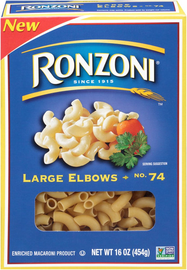 Ronzoni Large Elbows, 16 oz (Pack of 12)