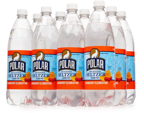 Polar Seltzer 1 Pack 12 Polar Cranberry Clementine Seltzer Liter Plastic Bottles